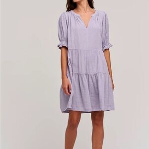 Velvet Clarissa Purple Tiered Dress